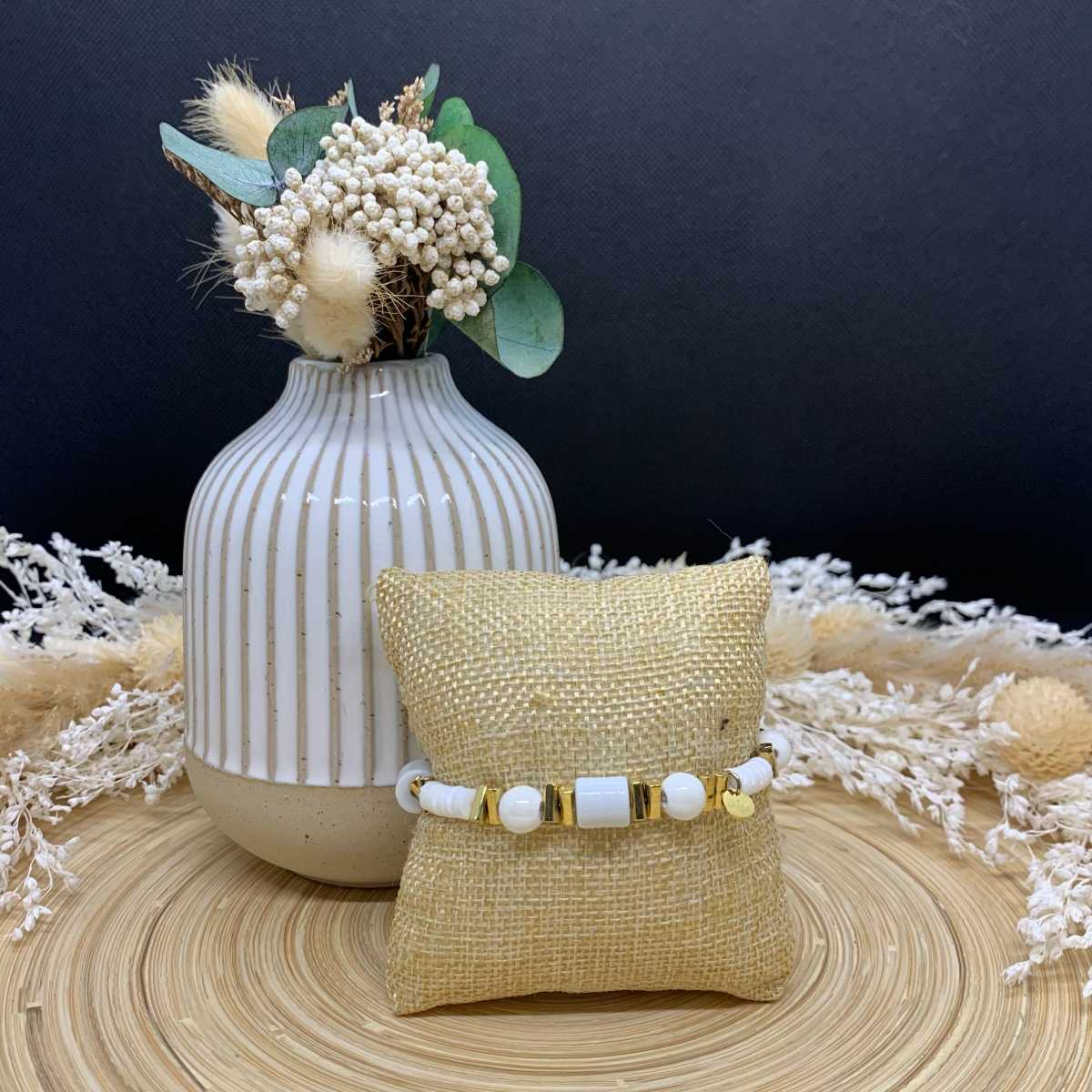 BRACELET PERLES BLANCHES