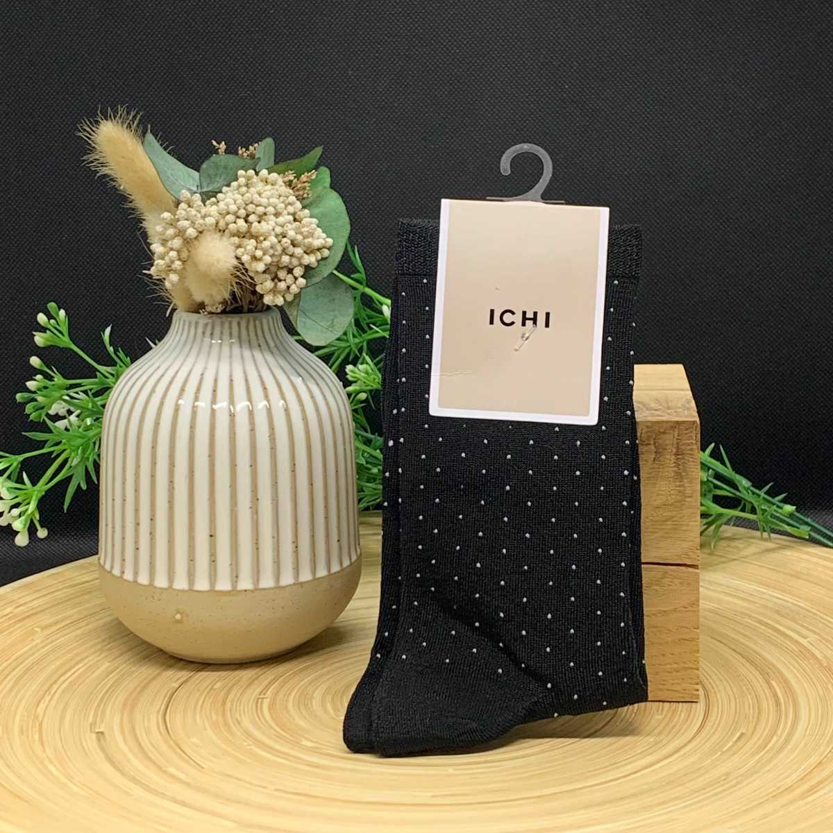CHAUSSETTES NOIRES POIS