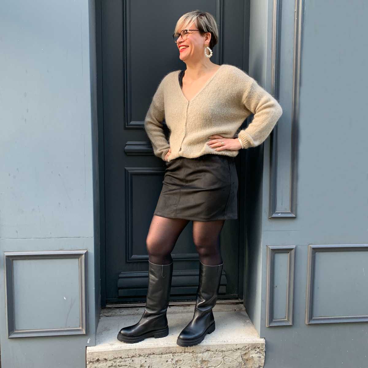 GILET MOHAIR BEIGE