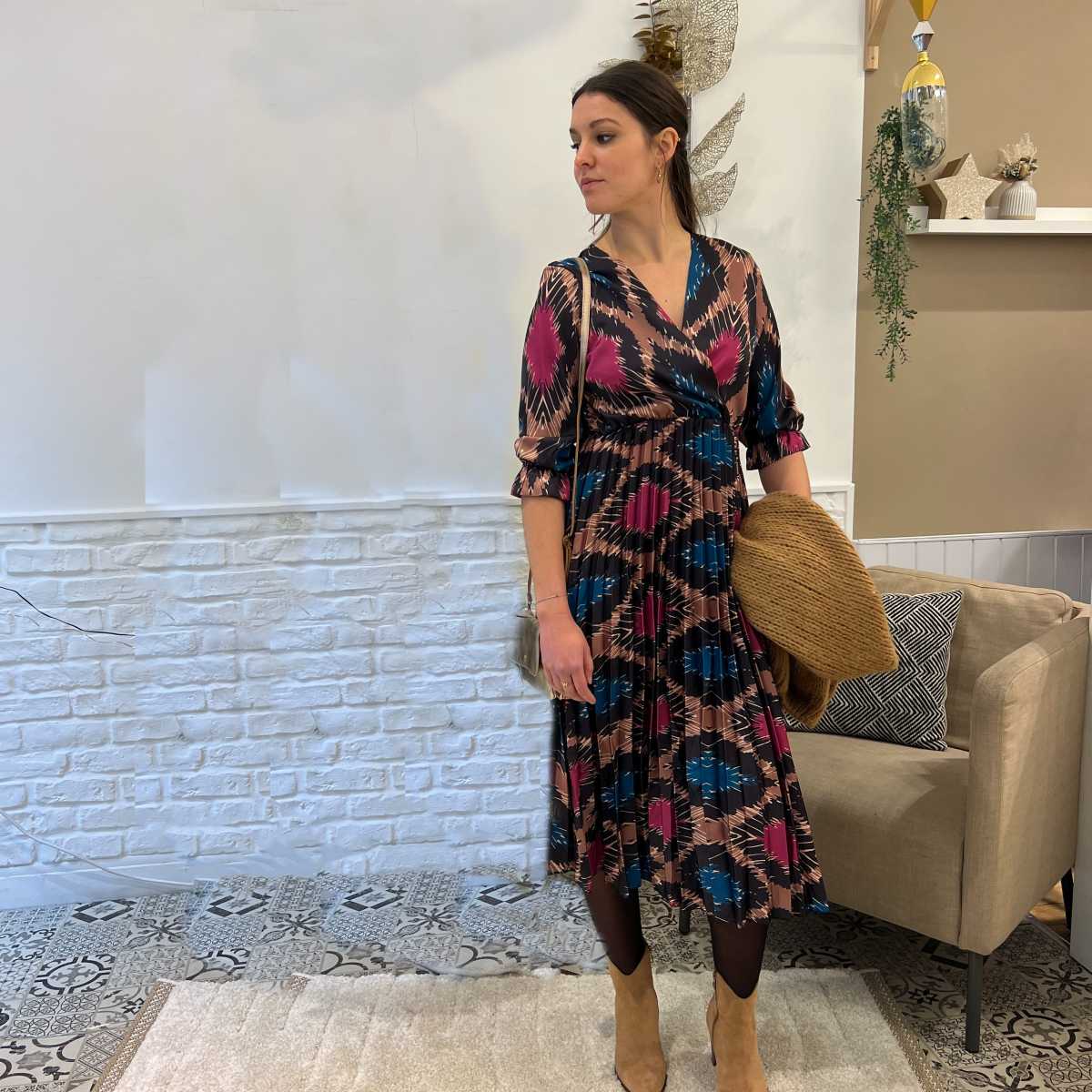 ROBE LONGUE PLISSEE