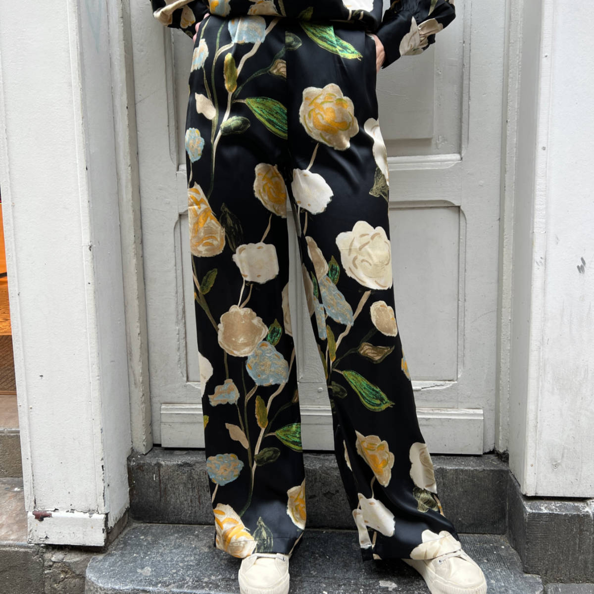PANTALON FLUIDE IMPRIME FLEURS