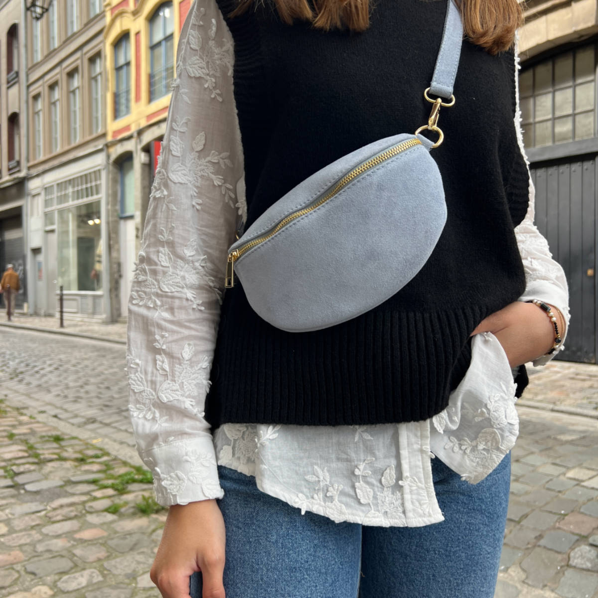 SAC BANANE BLEU CLAIR