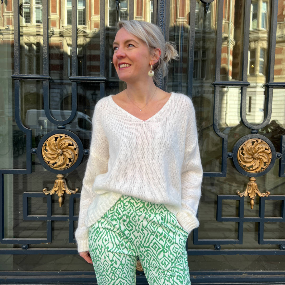 PULL MOHAIR BLANC