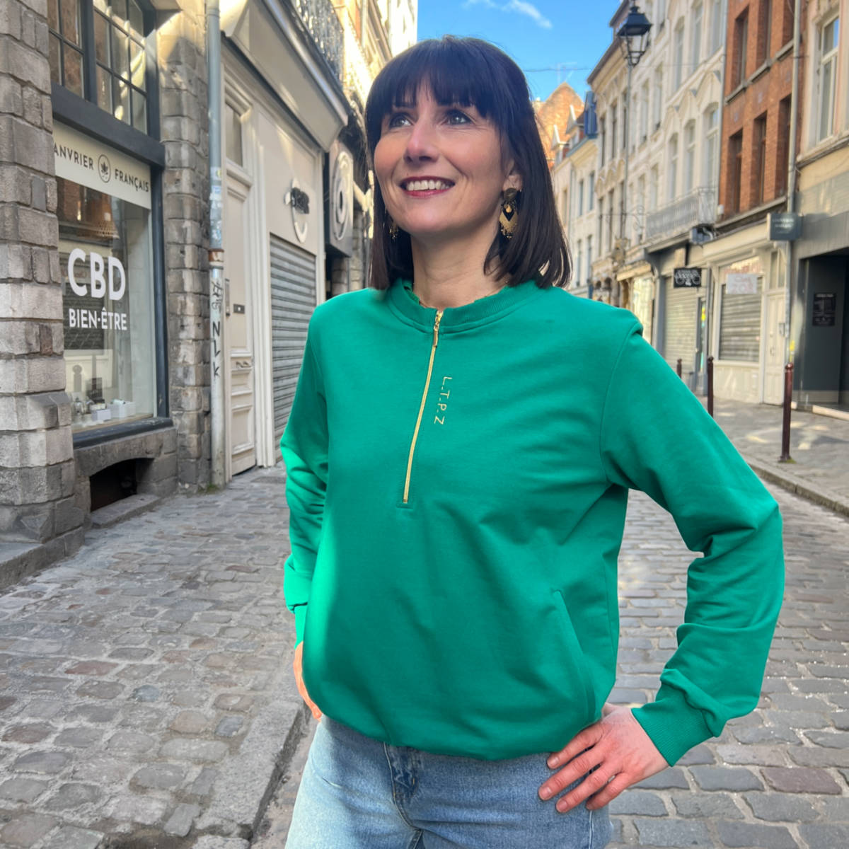 SWEAT TROPEZIENNES VERT