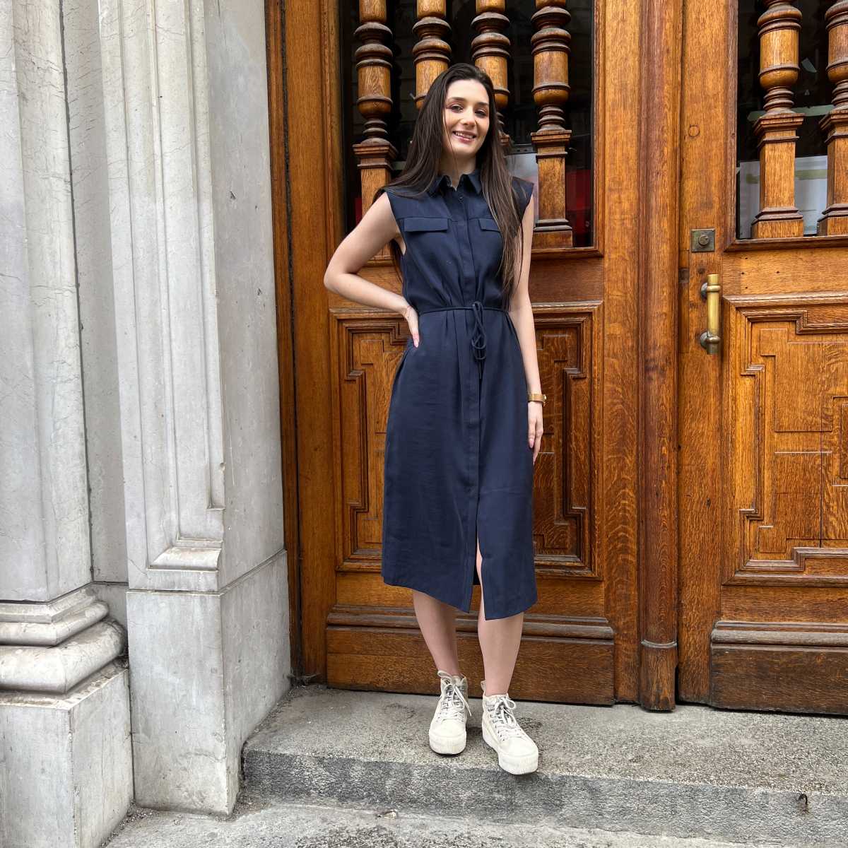 ROBE LONGUE BLEU MARINE