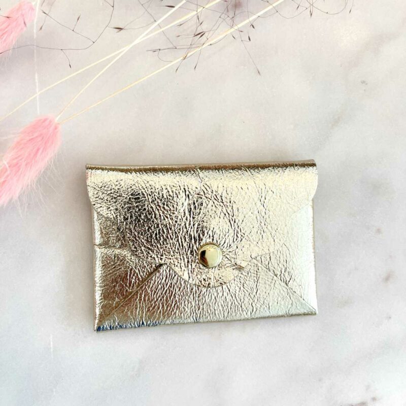 porte carte cuir doré porte cb cuir doré