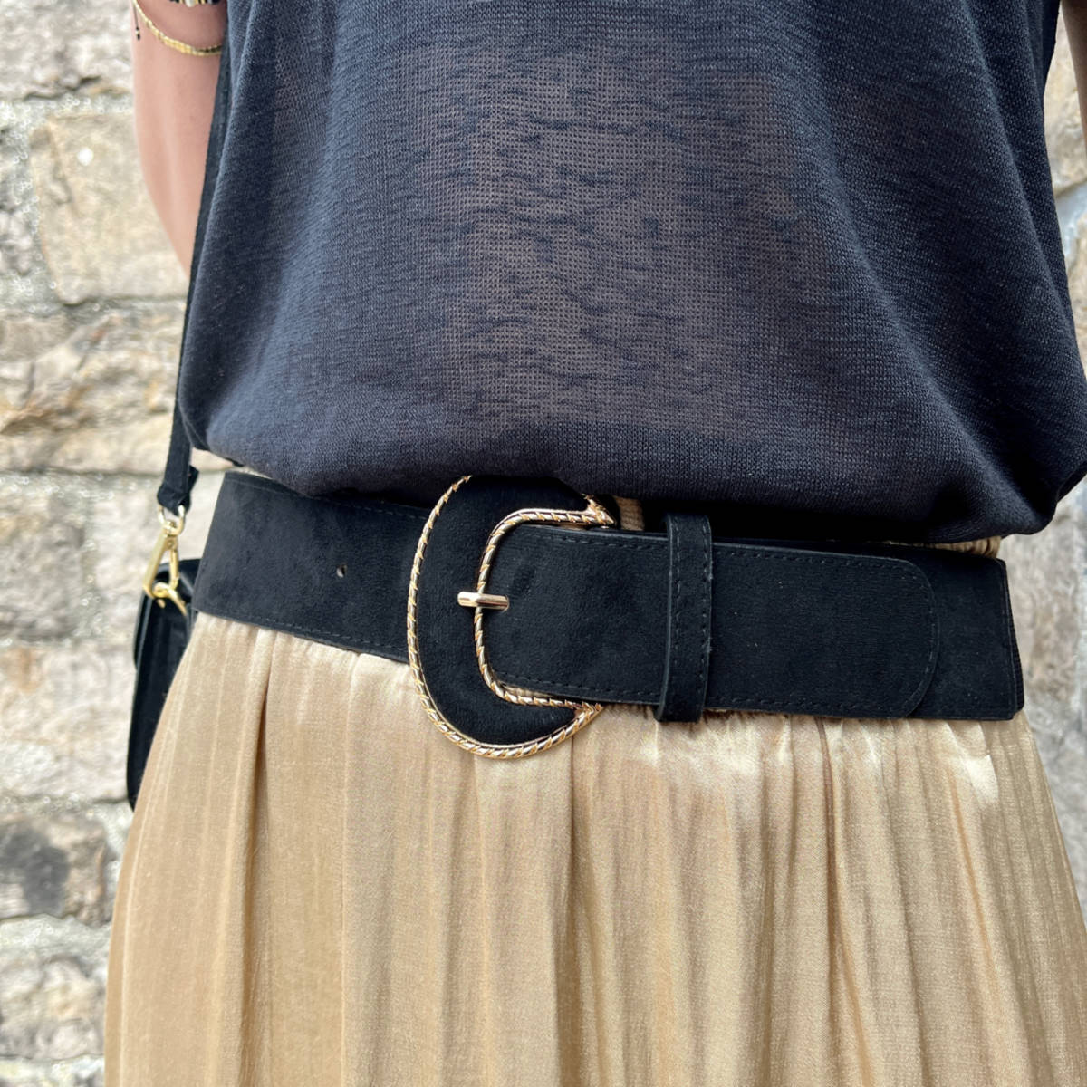 CEINTURE BOUCLE NOIRE