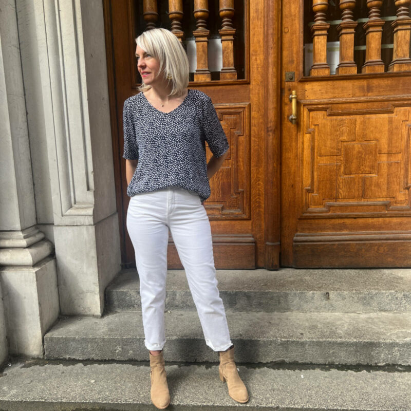 jean raven blanc pour femme très tendance.