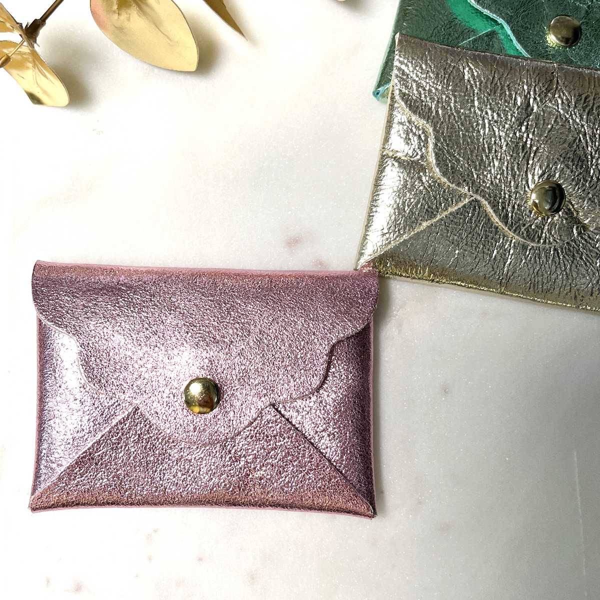 PORTE CARTE CUIR ROSE