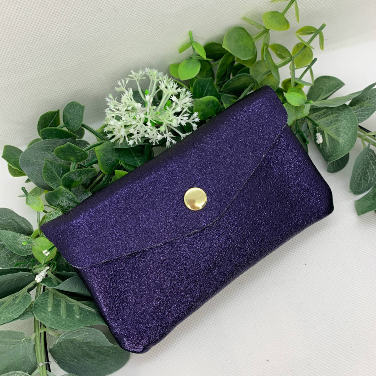 PORTEFEUILLE EN CUIR VIOLET