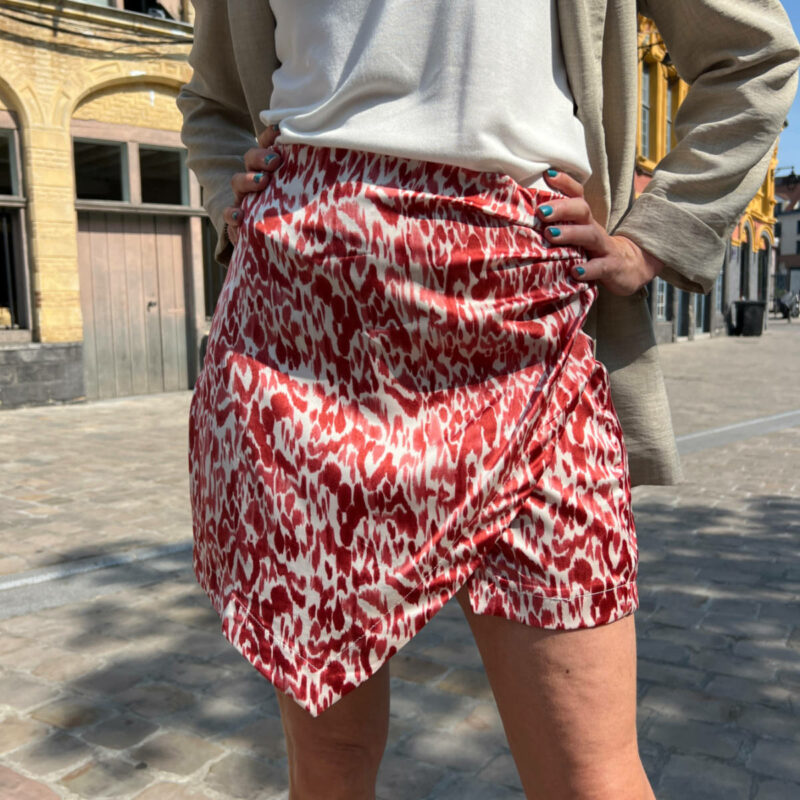 Jupe short imprimée pour femme