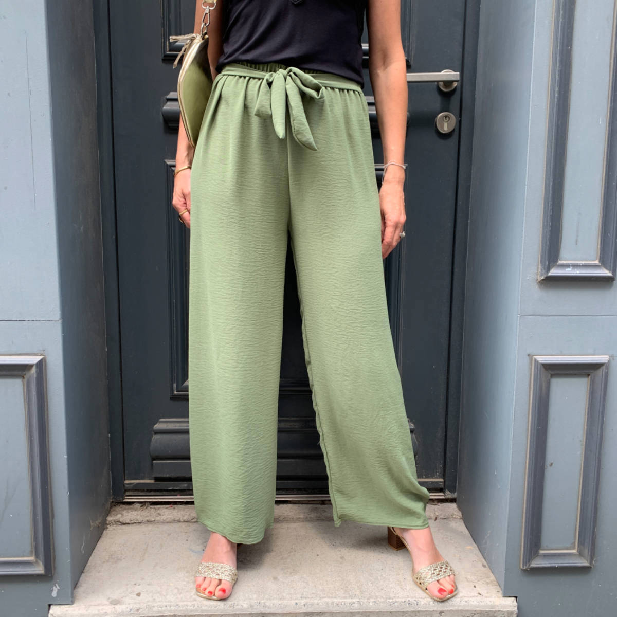PANTALON FLUIDE KAKI