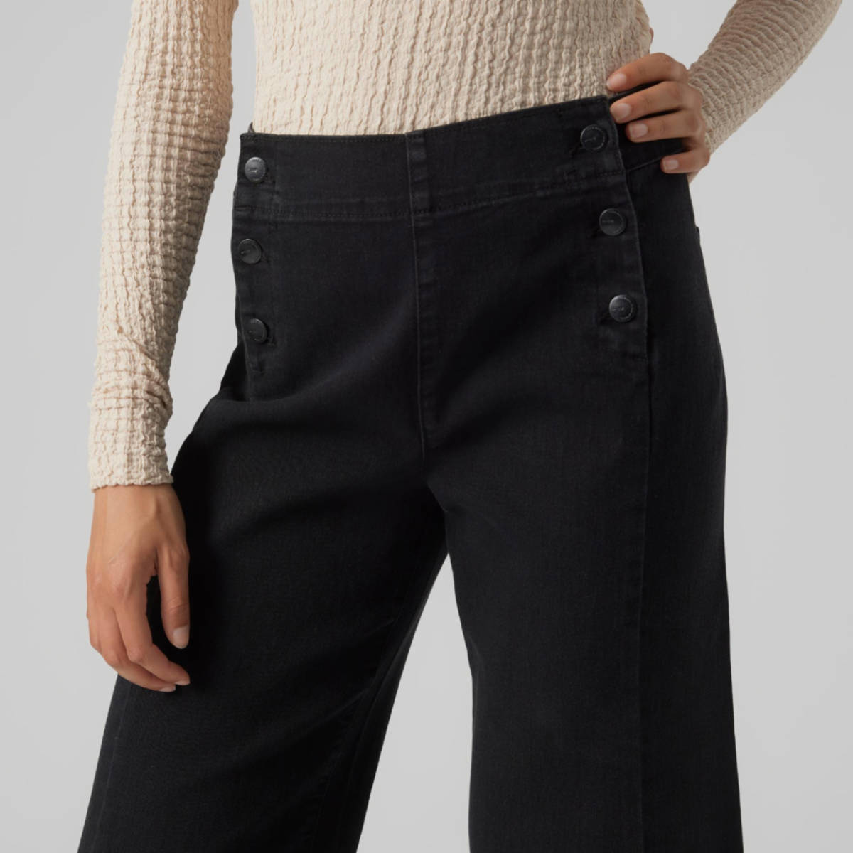 JEAN WIDE LEG NOIR