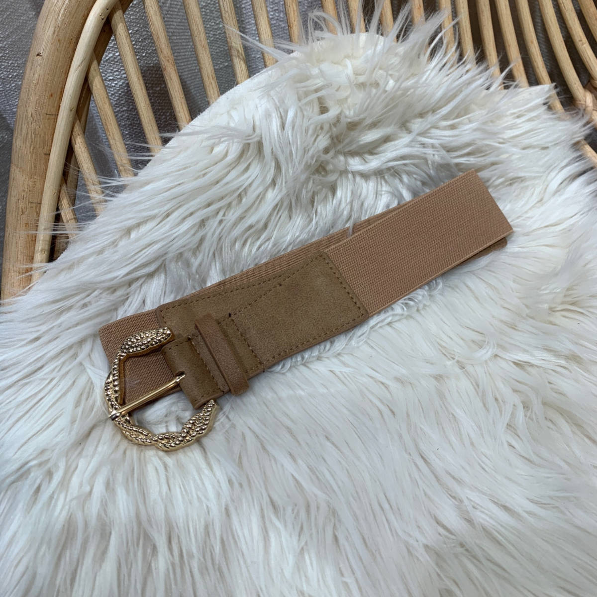 CEINTURE ELASTIQUE BEIGE