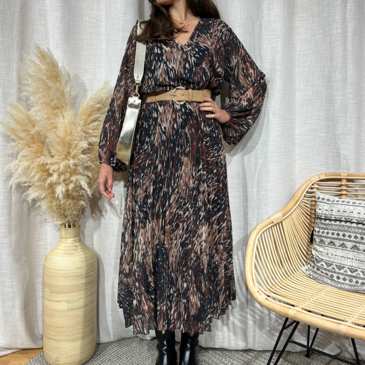 ROBE LONGUE PLISSEE