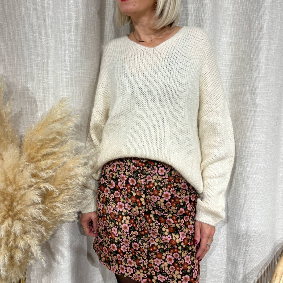 PULL COL V CREME