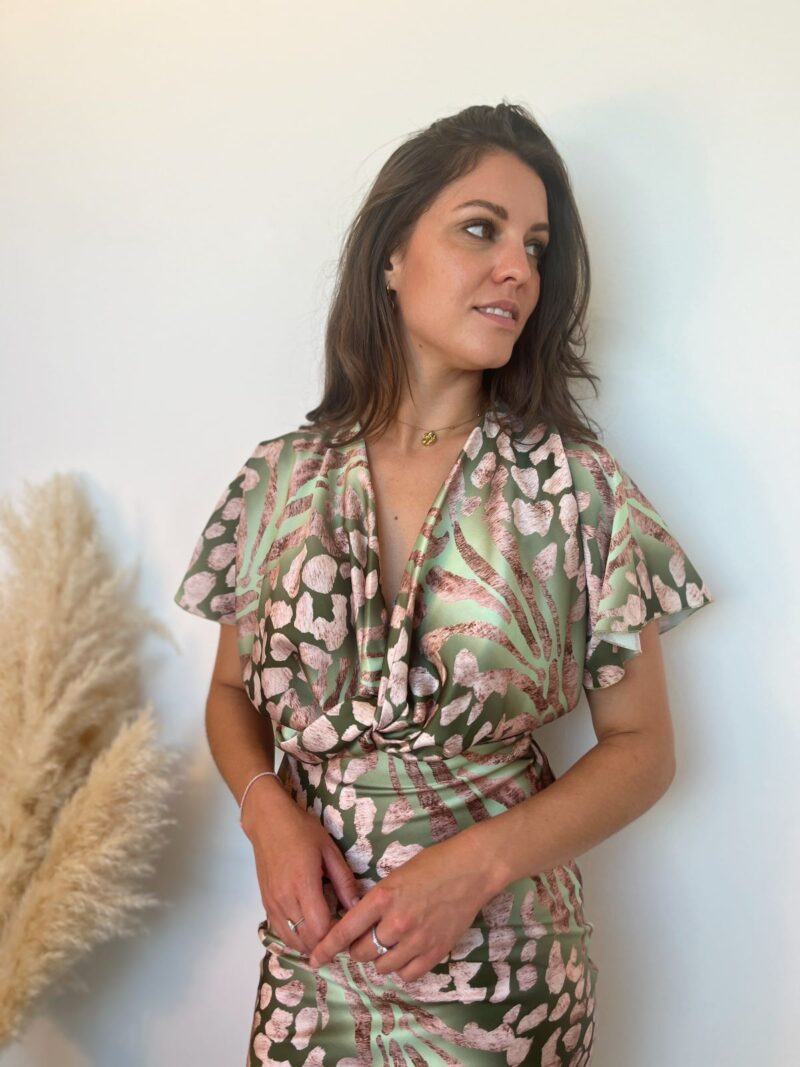 Robe satinée imprimée 2