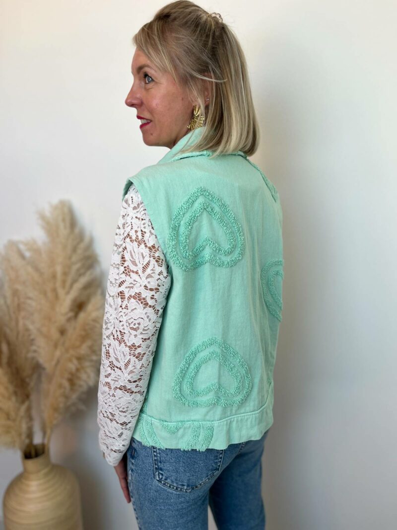 veste sans manches turquoise 4