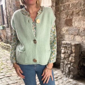 gilet sans manches vert