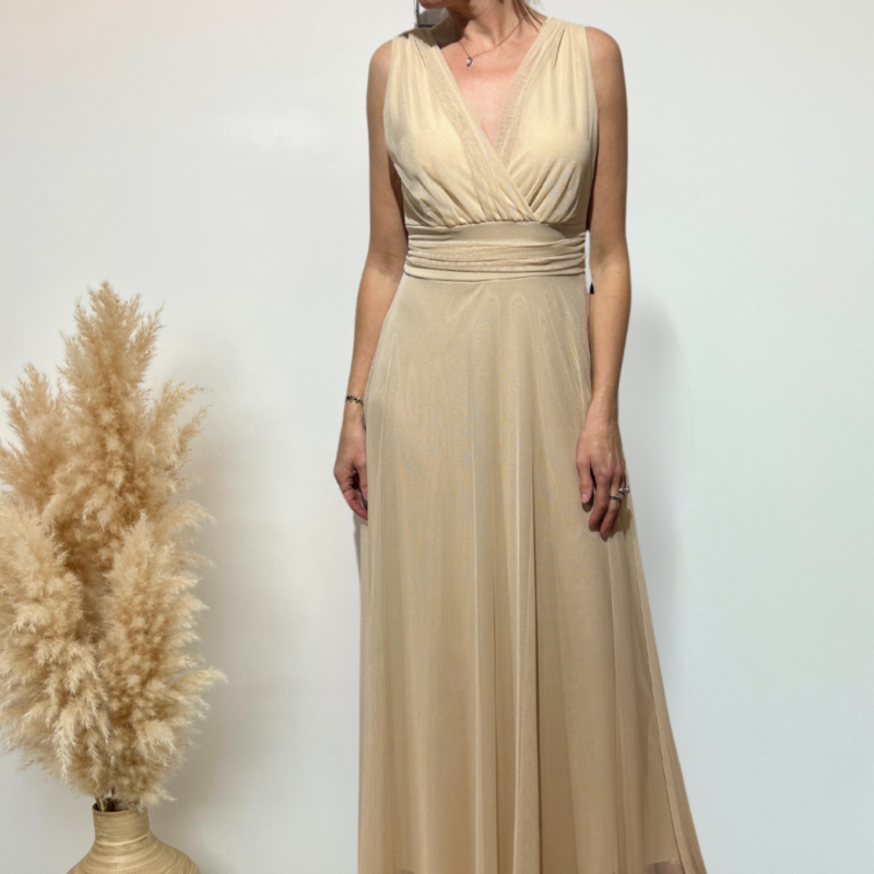 Robe céleste beige pour femmes