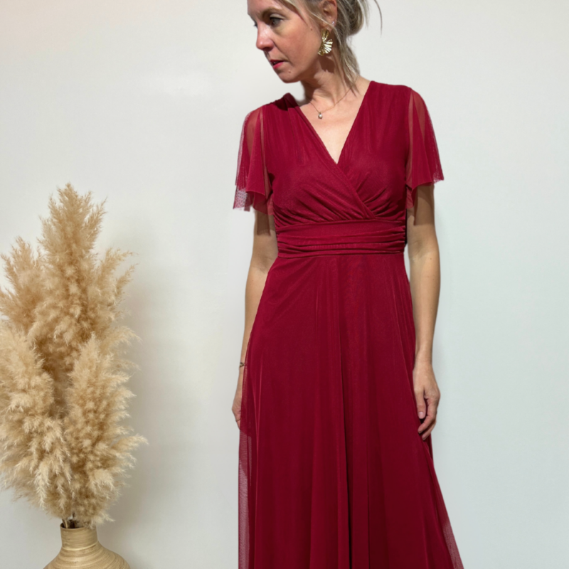 Robe voila bordeaux pour femmes.