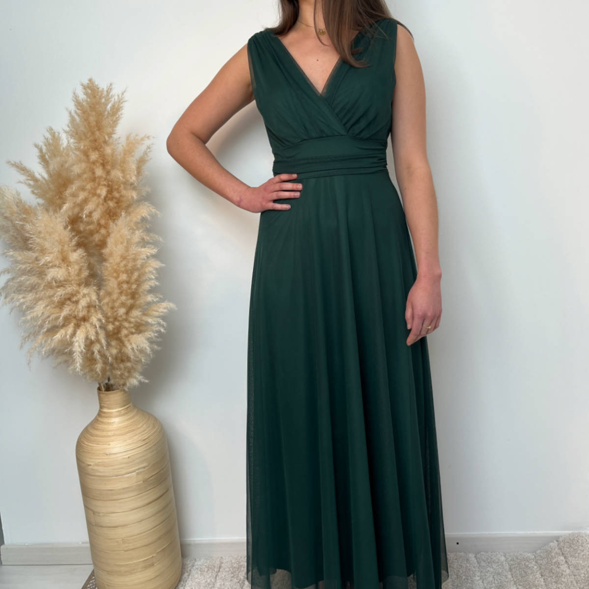 ROBE CELESTE VERTE