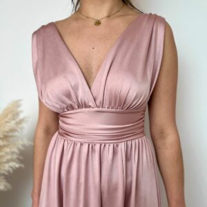 Robe longue rose 2