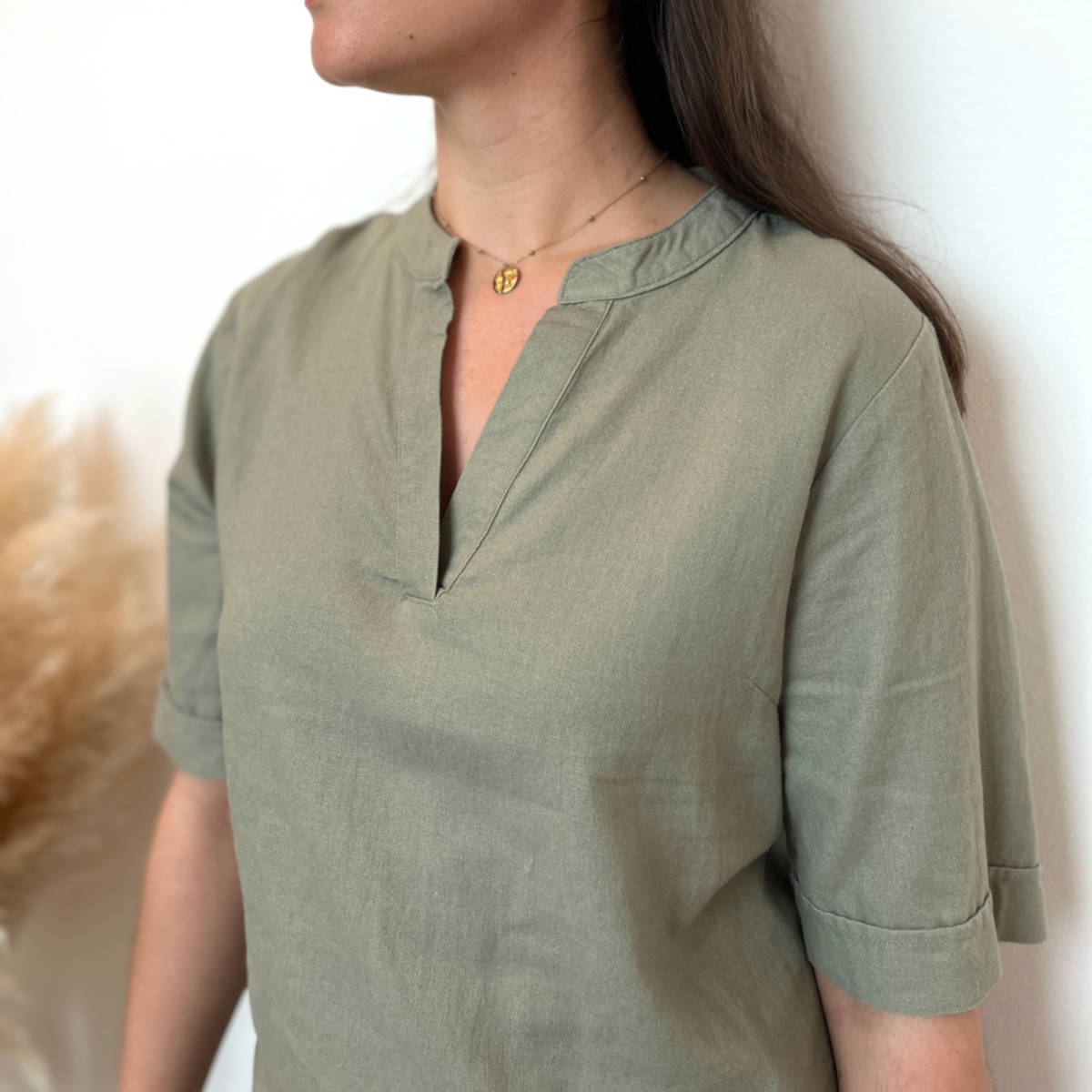 ROBE EN LIN KAKI Berella