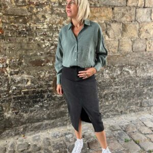 chemise fluide kaki
