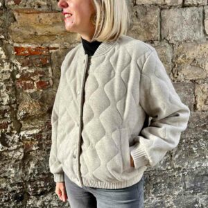 VESTE BOMBER MATELASSEE BEIGE