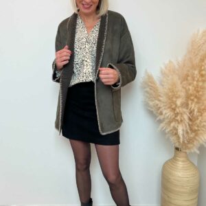 veste moumoute kaki