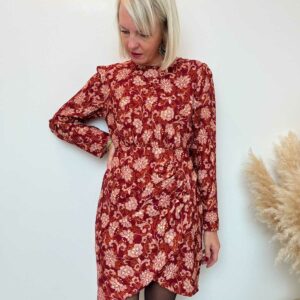 ROBE COURTE IMPRIMEE TERRA COTTA