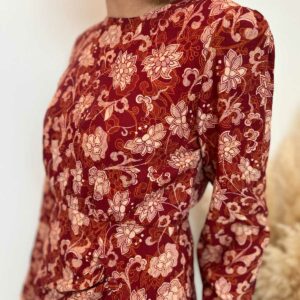 ROBE COURTE IMPRIMEE TERRA COTTA