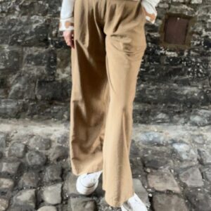 pantalon fluide camel 2