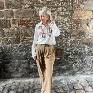 pantalon fluide camel