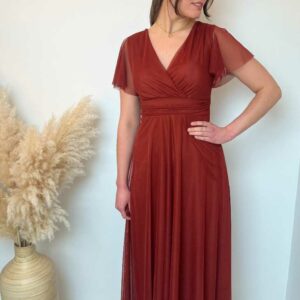 Robe voile terra cotta