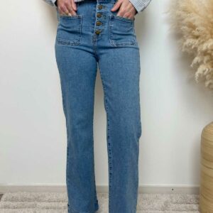 jean wide leg boutons