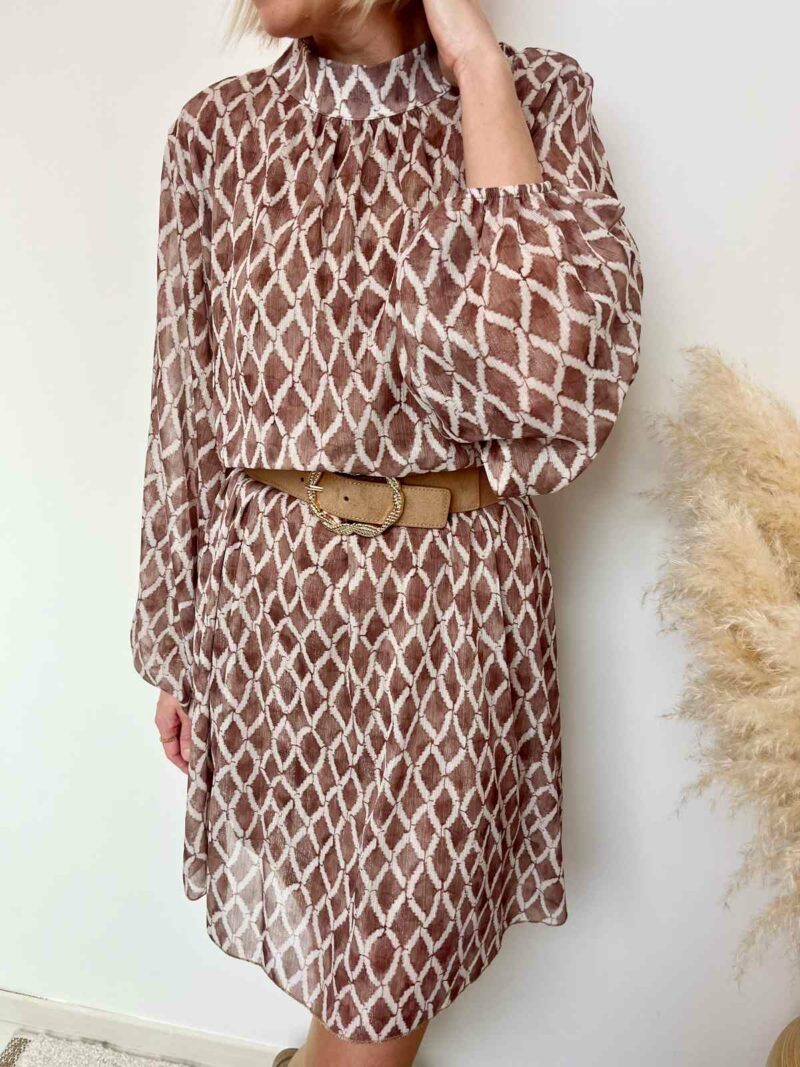 robe fluide camel beige 2