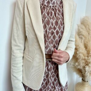 veste blazer velours beige 2