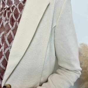 veste blazer velours beige 3