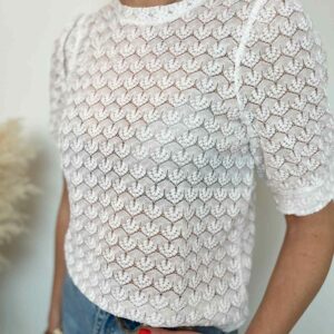 blouse col rond blanc 2