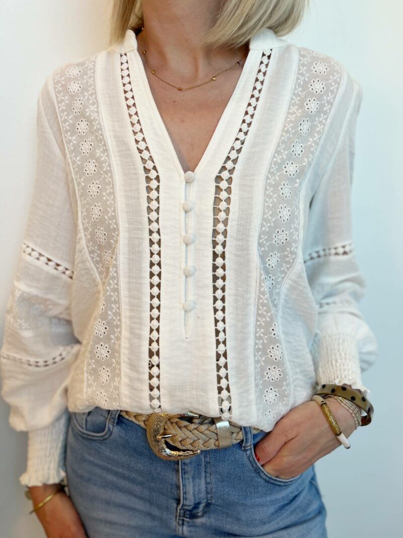 Blouse broderie blanche