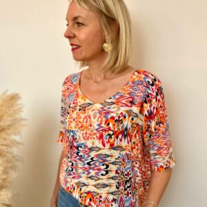 Blouse imprimée coloré