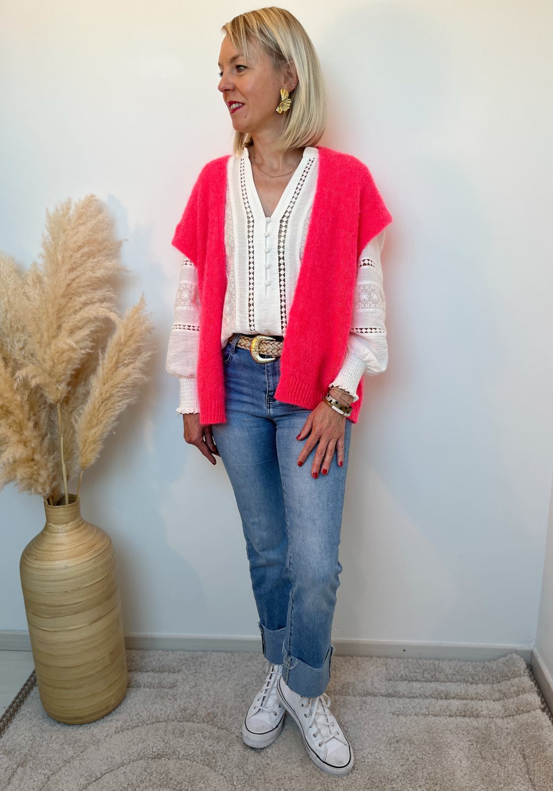 Gilet sans manches fluo