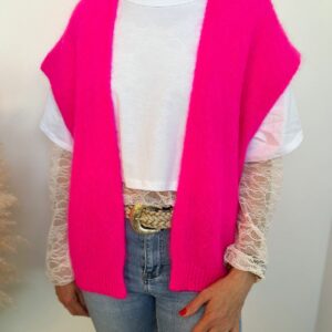 Gilet sans manches rose fluo 2