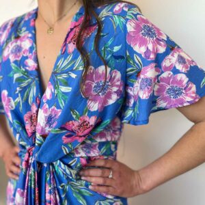Robe longue bleu rose 3
