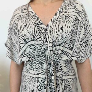 Robe longue col V 3