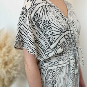 Robe longue col V 4