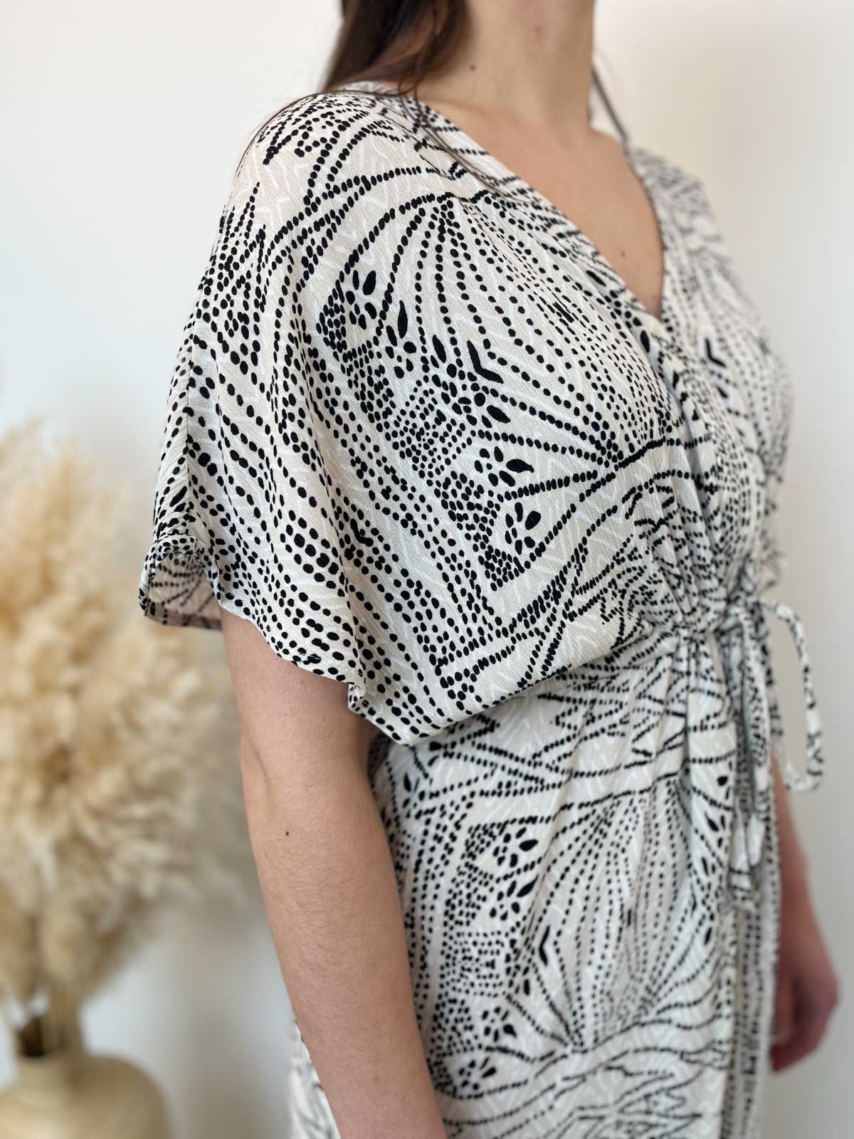Robe longue col V 4