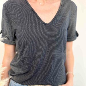 Tee shirt marine doré 2